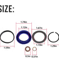 Size dimensions of Cylinder Seal Kit For 10 Ton Hydraulic Ram 10000 Psi Rams And 2 To 14 Inch Stroke Options Compatible With RC102K