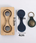 Teardrop Cutting Mold Set For DIY Leather Crafting Tools including Pro Grade Wooden Steel Rule Punch and Key Fob Template Kit.