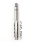 Tapered plug tap from All-In-One Tap And Die Set For SAE And Metric Threads 80 Piece Premium Kit With Coarse And Fine Teeth
