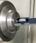 Mini Lathe Roller Burnishing Tool For Rock Solid Slick Surface Finish On Steel Brass And Aluminum in use on a CNC lathe.