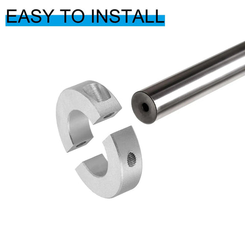 Bore 16mm Double Split Shaft Collar 35mm Outer Diameter 12mm Thickness Aluminum Alloy Locking Collar Clamp With Set Screws
