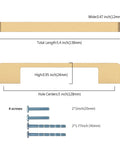 Diagram of Pack Of 10 Five Inch Center To Center Zinc Alloy Kitchen Cabinet Handles in Champagne Bronze Finish with screws