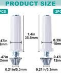 Product size diagram for Four Pack Bi Fold Door Bottom Pivot Kit For Closet Sliding Doors, showing 3/8 and 7/16 inch pivots.