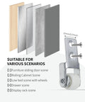 15mm Diameter Wheel Sliding Door Track Guide Wheel Roller for Furniture Cabinets Sliding Doors Trundle Beds and Drawers image