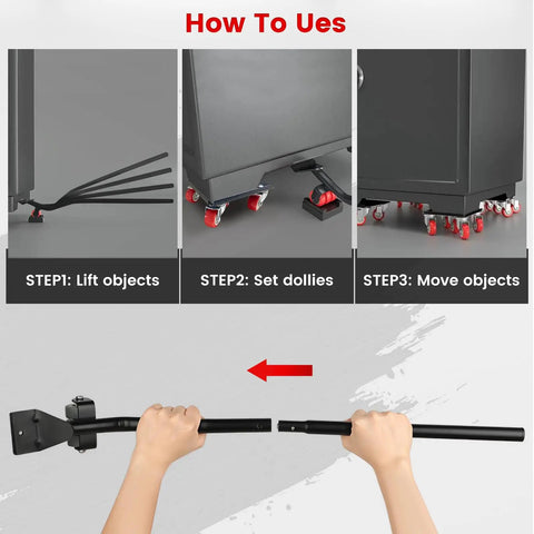 Step-by-step guide on using Dexmary Heavy Duty 1400 Lbs Furniture Dolly With 360 Swivel Wheels Movers Cart.