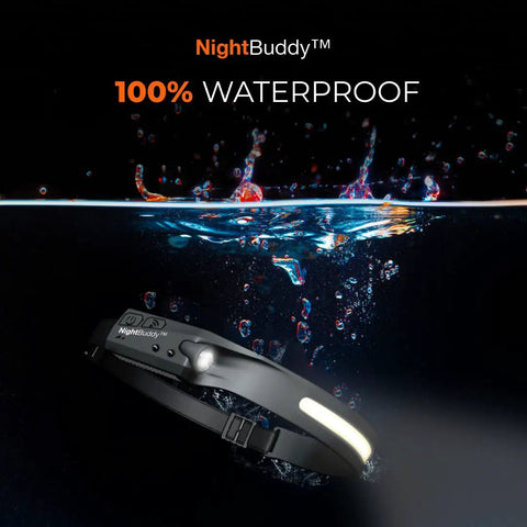 Ultra Bright 5 Mode LED Headlamp for Adults with USB Rechargeable Battery, 8 Hour Run Time, IPX7 Waterproof, underwater view