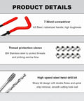 Product details of 15 Piece Thread Repair Kit For Automotive Use M10x1.5 And M12x1.25 Threads With Drill Bit And Hex Wrench Must Have Pro Grade Stainless Steel Insert Kit showing components.