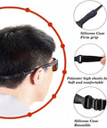 4 Pack Adjustable No Slip Eyeglasses Strap Retainer For Men And Women Universal Sports Eyewear Lanyard in use on a person