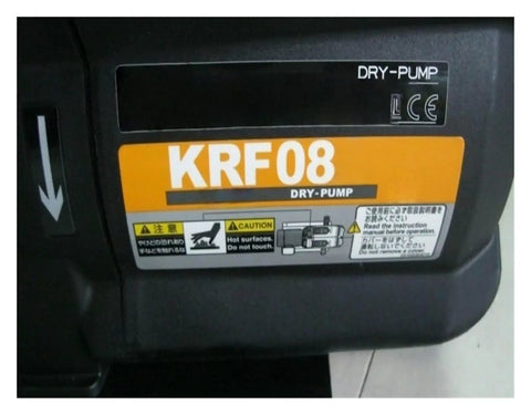 Pro Grade Rock Solid Industrial Vacuum Pump Offering Smooth Air Suction Draw And No Fuss Setup For Dependable Automation Workhorse Performance And Steady High Accuracy Motor Reliability, label detail.