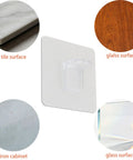 Drill-Free Self Adhesive Shelf Brackets 12 Pack Sturdy Cabinet Clips For Bookshelves Wardrobes And Kitchen Shelves transparent surfaces