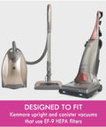 Kenmore upright and canister vacuums with EF 9 Media Vacuum Exhaust Filter For Upright And Canister Vacuums Replacement HEPA Filter