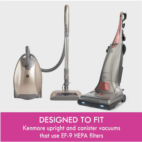 Kenmore upright and canister vacuums with EF 9 Media Vacuum Exhaust Filter For Upright And Canister Vacuums Replacement HEPA Filter