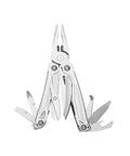 Wingman Multitool With Spring Action Pliers And Scissors Stainless Steel 14 Tools In One For Home Worksite And Outdoors unfolded