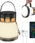 Beastly Bright 1500 Lumen Solar Panel Charging Camping Lantern With 8 Lighting Modes Waterproof Emergency Power Bank 7500mAh