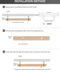 Installation steps for 30 Pack 5 Inch Cabinet Pulls Satin Nickel Stainless Steel Kitchen Hardware with 3 Inch Center Hole