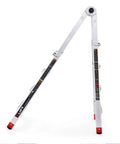 Aluminum 5-in-1 Step Ladder With 18-Foot Reach, Adjustable Multi-Position Frame, Heavy-Duty Extendable Ladder For Home, Garage, Kitchen And Office, Portable Lightweight Workhorse, ANSI Type 1AA, 375 Lb Capacity, Indoor Outdoor, folded side view