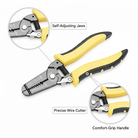 This awesome Self-Adjusting Wire Stripper And Cutter Is A Total Game Changer For Any Electrician Or Diy Pro with self-adjusting jaws.