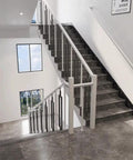 Eight Piece Metal Baluster Kit For Outdoor Deck And Porch Railing featuring sleek metal balusters in modern stair railing.
