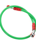 Flexible Brake Line Hose for Motorcycles, Scooters and Dirt Bikes, green braided wire sleeve, durable brake fluid hose, easy fit