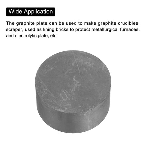 Round Pro Grade Graphite Block Disk Ingot High Purity Graphite Electrode Plate Sheet 50 By 25 Mm for melting and electrodes