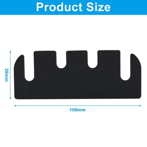 Door Hinge Shims 4 Inch PVC Spacers 10 Pack Quick Alignment Gap Filling Draft Stopping Universal Fit size diagram.