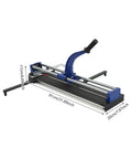 31 Inch Manual Tile Cutter Heavy Duty Precision Scoring Tool With Ball Bearings And Ruler Bar showing dimensions for wall tiles.