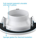 12 Pack 4 Inch Classic White Recessed Light Trim With Metal Step Baffle Ring for Halo Juno Remodel Housings with labeling