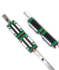 Flawless Smooth As Butter Heavy Duty Hgr15 Linear Guide Rail Pair Plus Hgh15ca Precision Slide Block Kit, showing rail and blocks.