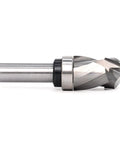 Compact Up And Down Compression Router Bit For Woodworking Carving Engraving With Hardened Steel Core for flush trim finish side view.