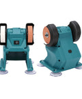 Heavy Duty 150W Bench Grinder With Lithium Battery And Full Copper Motor, dual grinding wheels, compact design for metal or wood projects.