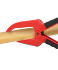 Grippy Woodworking Spring Clamp With Long Flat Nose For Precise Glue Ups And Fixture Work Plastic Handle Heavy Duty Metal Spring 3 Inch Opening