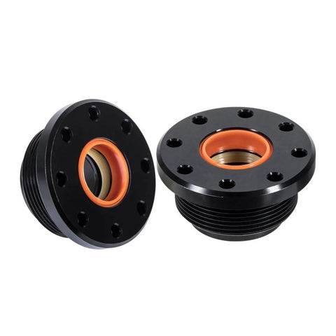 Front Mount Hydraulic Steering Cylinder Seal Kit For SeaStar Pivot And Front Mount Cylinders On Outboard Motors Replacement Seals For HC5340 HC5341 C5348 HC5358 HC5365 HC5375 HC6755, showing two black and orange seals.