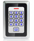 RFID Keypad Door Access Control System, Standalone Metal Unit, 2000-User Capacity, Proximity Card Compatible, silver finish