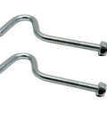 Heavy Duty Hammock Hooks Replacement Set For Double Hammock With Stand Galvanized Steel 0.3 Inch Diameter By 4.25 Inch Length Each