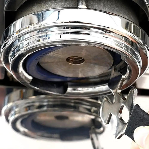 Blue Silicone Group Gasket For La Marzocco Espresso Machines Grouphead Replacement Part installed in espresso machine