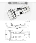 Heavy Duty Stainless Steel Vehicle Door Hinge For Fireproof Truck Doors, CL30103, 180 mm, 304 steel