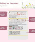 Step by step instructions from Four Pack Embroidery Kit For Beginners And Adults DIY Starter Set With Flower Patterns Cross Stitch