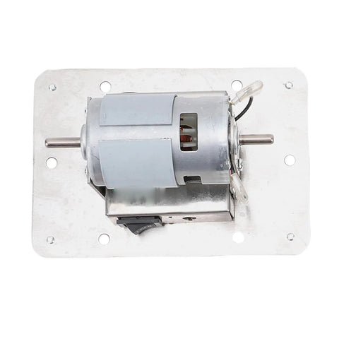 Marhynchus 100W Mini Bench Grinder Electric Multi Purpose Tool With Two Grinding Wheels showing motor and base plate for precise operation.