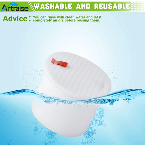 Premium Filter Replacement Kit Easy Fit For Rotator APEX DuoClean Vacuum foam filter shown submerged in water