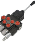Hardworking Two Spool Hydraulic Directional Control Valve With 11 GPM Joystick for small tractors, cast iron, BSPP ports.