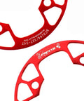 Red aluminum Mountain Bike Chainring Guard 104 BCD Aluminum Alloy Protector Cover For 32T To 34T 36T To 38T And 40T To 42T Chainrings