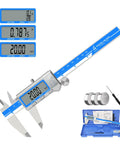 6 Inch Digital Caliper With Large LCD Screen Stainless Steel Vernier Caliper Auto Off Inch Millimeter Fraction Conversion Industrial Grade Measuring Tool For Precision And Easy Readouts with accessories.