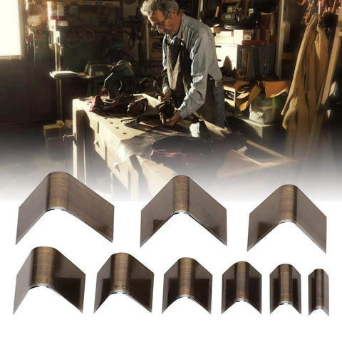 Pro Grade Leather Trimmer Tool For Wallets And Belts Sharp Corner Punch Cutter For Leathercraft in workshop setting