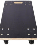 Heavy Duty 1320 LB Furniture Dolly With Four Swivel Casters Non Slip Plywood Platform For Moving Furniture, Appliances, Piano And Warehouse Equipment Black with smooth textured surface and visible casters