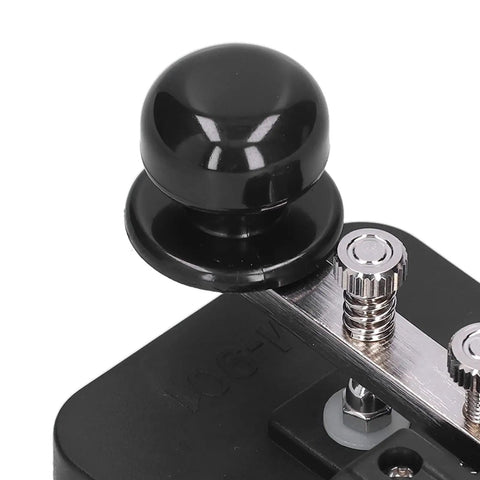 Close-up of Portable Morse Code Key And CW Practice Tool Telegraph Tapper With Buzzer, showing premium ABS and iron build.
