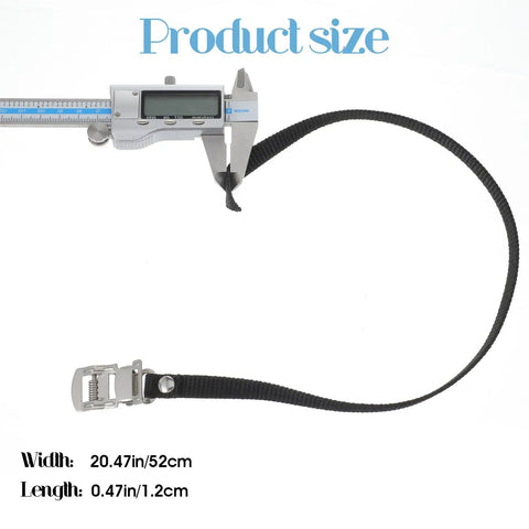 2 Pcs Bike Pedal Straps With Toe Clips, Universal Replacement foot pedal strap, measuring 20.47in x 0.47in