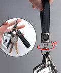 Durable Zinc Alloy Keychain For Men And Women With 360 Degree Spin Black Polished Finish Sleek Car Key Ring Accessory For BMW Series Interior Everyday Carry