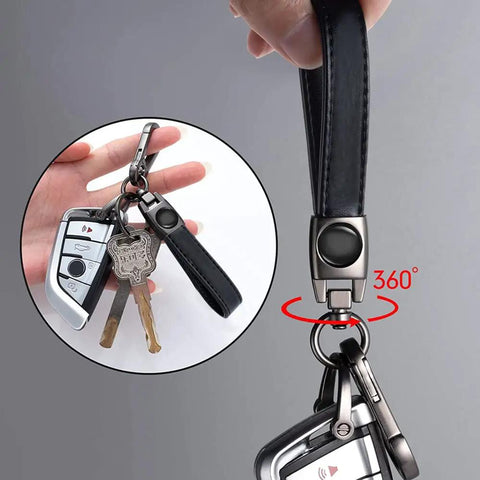 Durable Zinc Alloy Keychain For Men And Women With 360 Degree Spin Black Polished Finish Sleek Car Key Ring Accessory For BMW Series Interior Everyday Carry