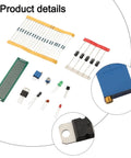 Product details of Ultra Complete 1818 Piece Electronics Components Kit With Resistors Capacitors LEDs Diodes Transistors Potentiometers And PCB Board In Durable Plastic Case For DIY Prototyping And Learning Electronics