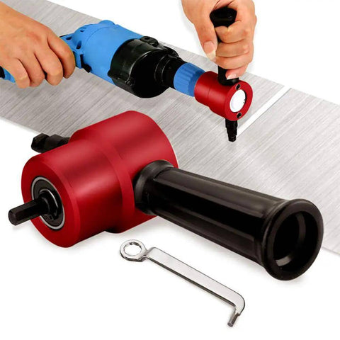 Heavy Duty Pro Grade Double Headed Sheet Metal Nibbler Cutter with 360 Degree Adjustable Heads for straight and curve cuts